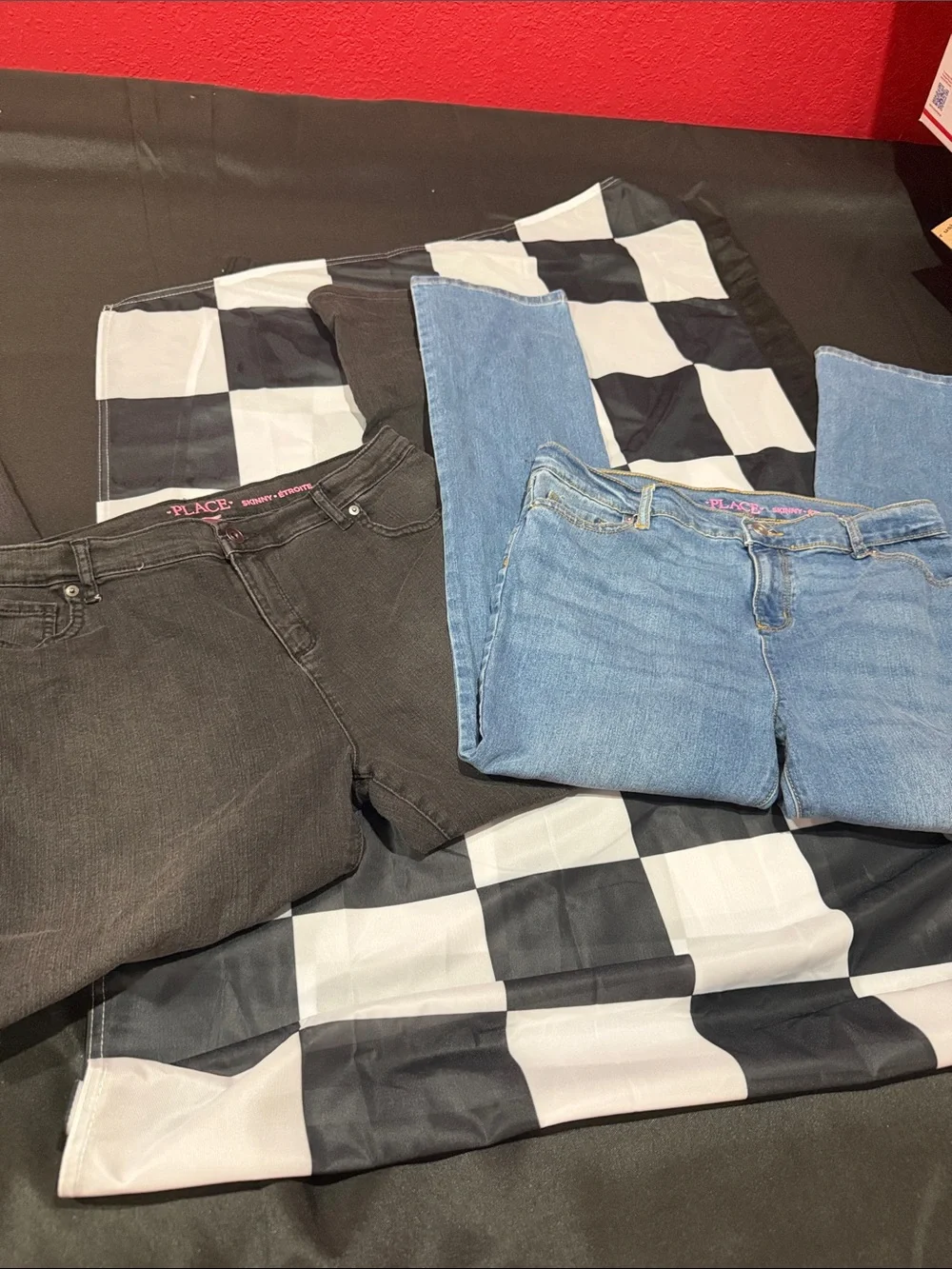 The Children's Place High-Rise Skinny Jeans - Black & Light Blue. 2 pair size18